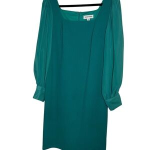 Shelby &‎ Palmer Teal Long Sleeve Dress